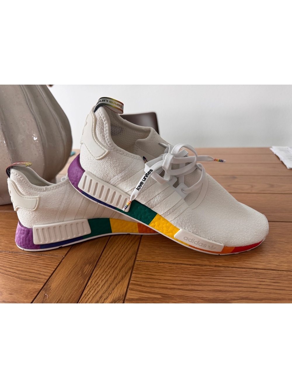 Adidas NMD R1 Pride White Sneakers Size 11 Male
